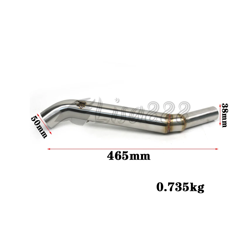 NS200 para BajajPulsarNS200 Bajaj NS 200 51mm Escape Moto Escape de motocicleta tubo de enlace medio codo inoxidable de carreras - imagen 4