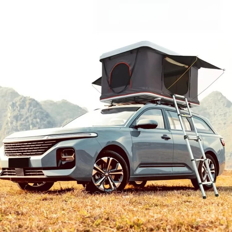 SUV Camping al aire libre nieve viento lluvia sol a prueba ABS blanco negro carcasa dura medio y grande tipo de refuerzo recto tienda de campaña plegable para coche - imagen 4