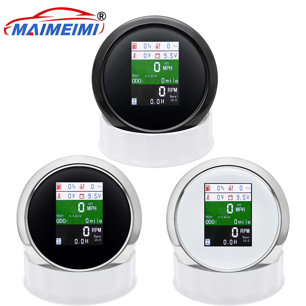 Velocímetro digital GPS con tacómetro y odómetro para coche y barco