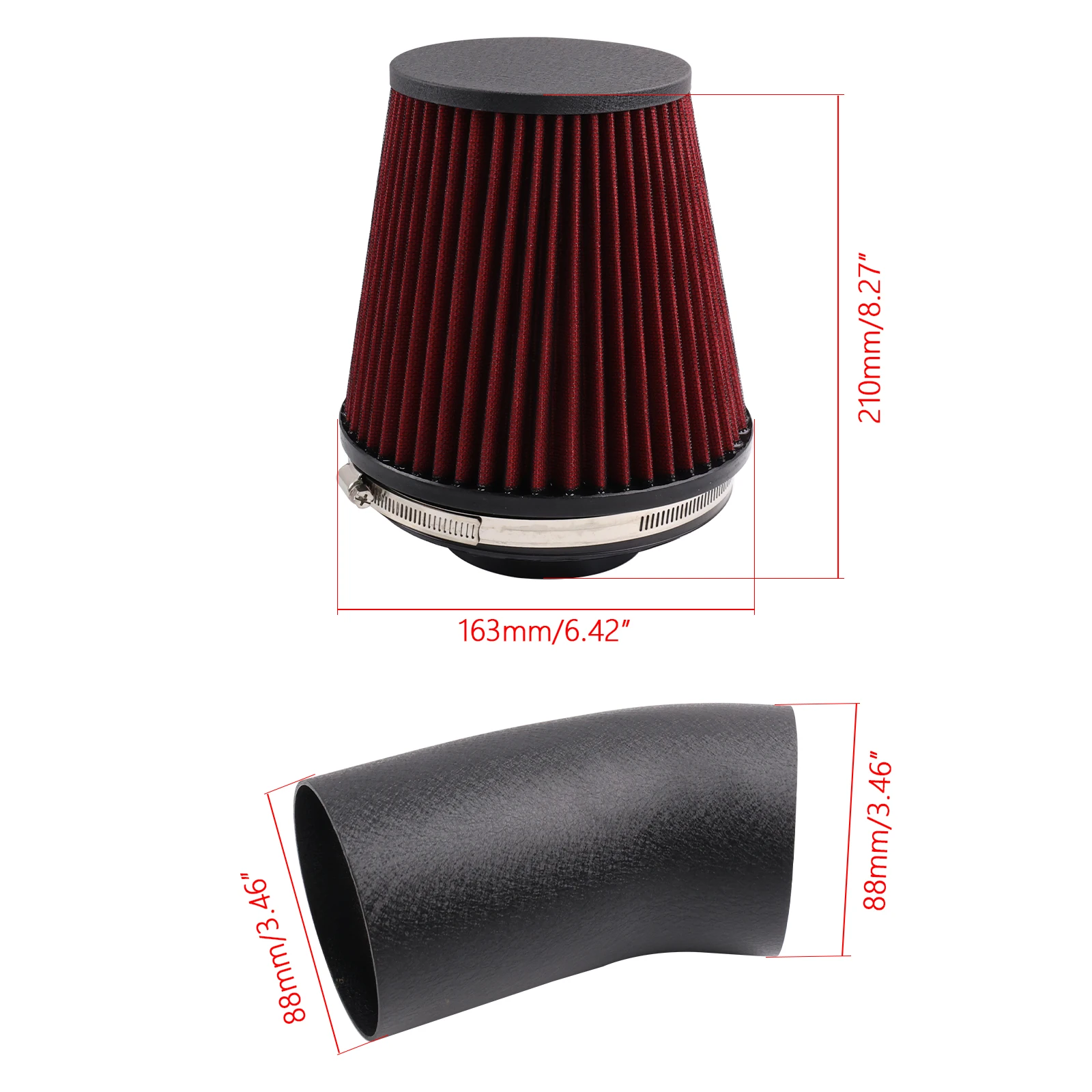 Para BMW F90/F92/F93/G30/G15/G16 M5/M5C/M5CS/M8/M8C/M850I/M550I/750I Kit de entrada de aire frío tubo S63TU4/N63T3 4.4L twin-turbo