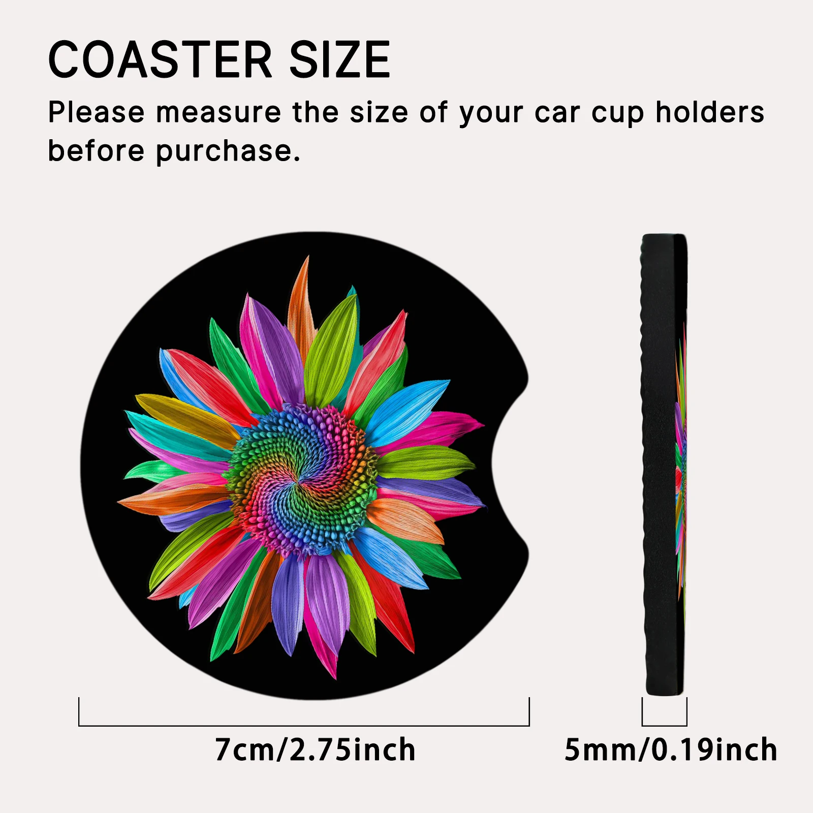 Posavasos absorbentes antideslizantes para coche - imagen 2