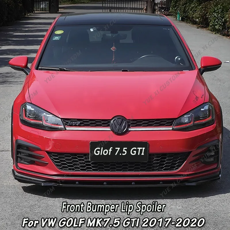 Vista del divisor delantero negro brillante para Volkswagen Golf 7,5 GTI