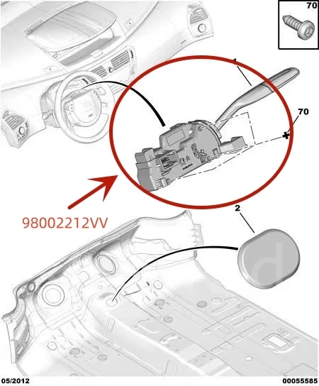Perilla cambio Citroën C4 Picasso 2400FN – selector de marchas - imagen 3