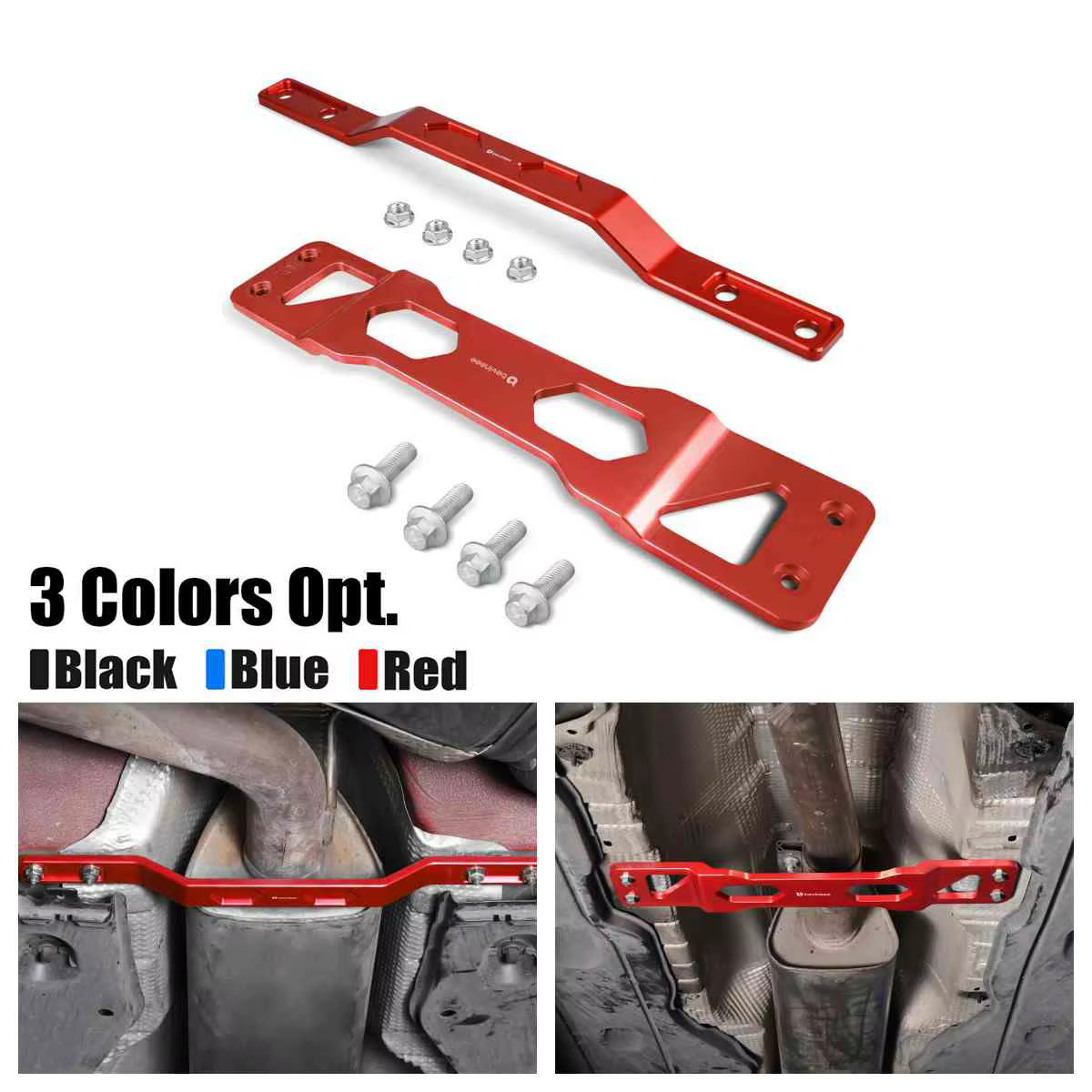 BEVINSEE Soporte y traviesa de túnel para VW Golf MK7/8 y Passat B8
