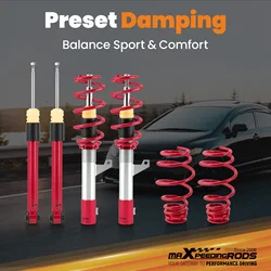 Kit de resorte helicoidal de suspensión para VW Golf Mk5 Mk6 1K Jetta Mk5 1K5 Passat B6 CC Beetle Coilovers para Audi TT 8J (FWD) 2006-2014