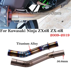 Tubo escape intermedio Kawasaki Ninja ZX-6R ZX636 titanio