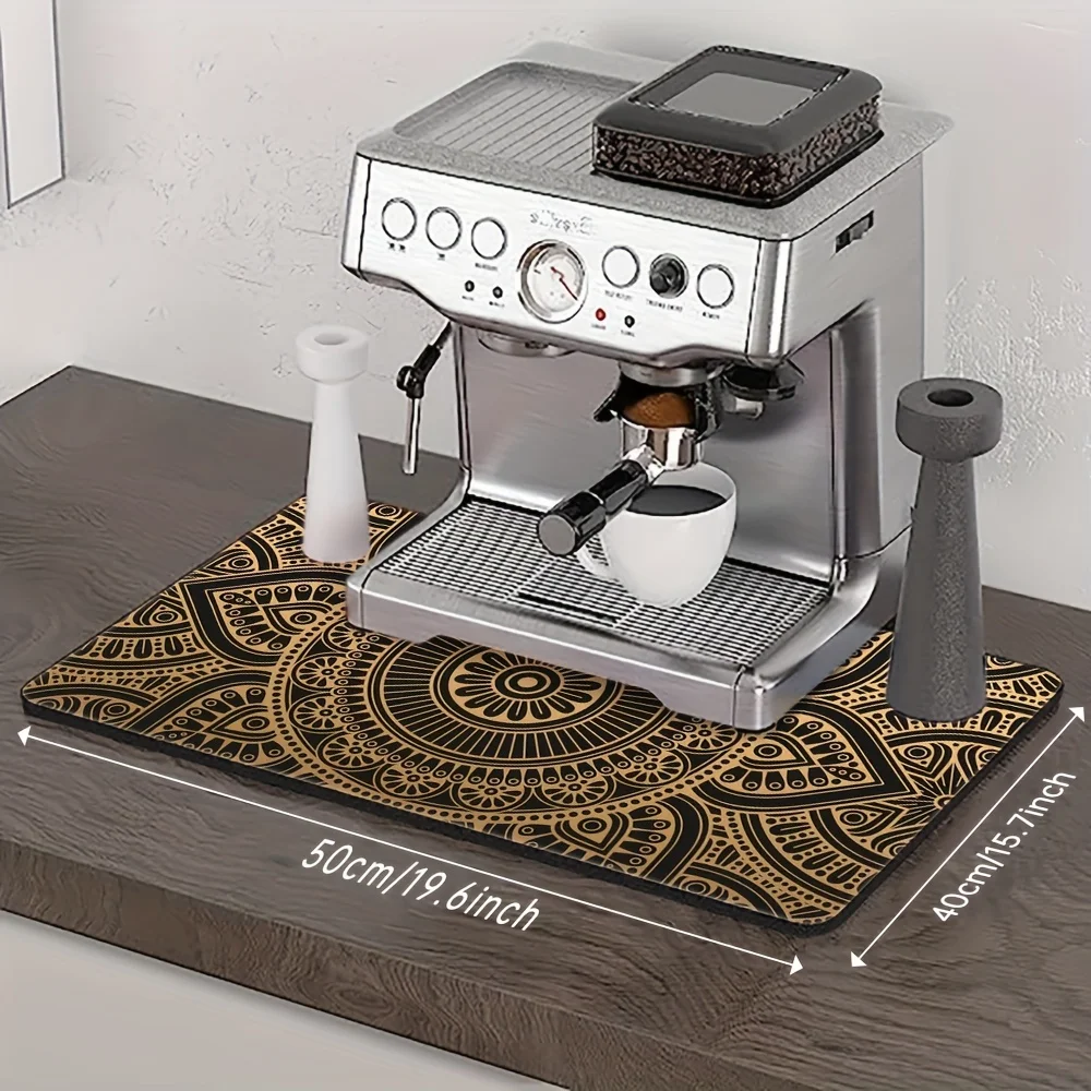 Estera absorbente café antideslizante fácil limpieza encimera cocina