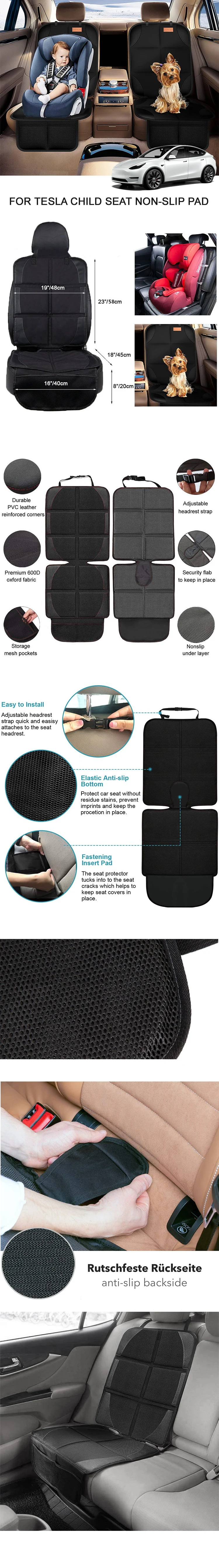 Protector antideslizante para asiento infantil trasero de Tesla