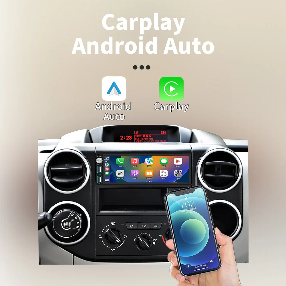 Radio Android Auto Carplay 1Din inalámbrica Seat Ibiza III 2003-2009 - imagen 3