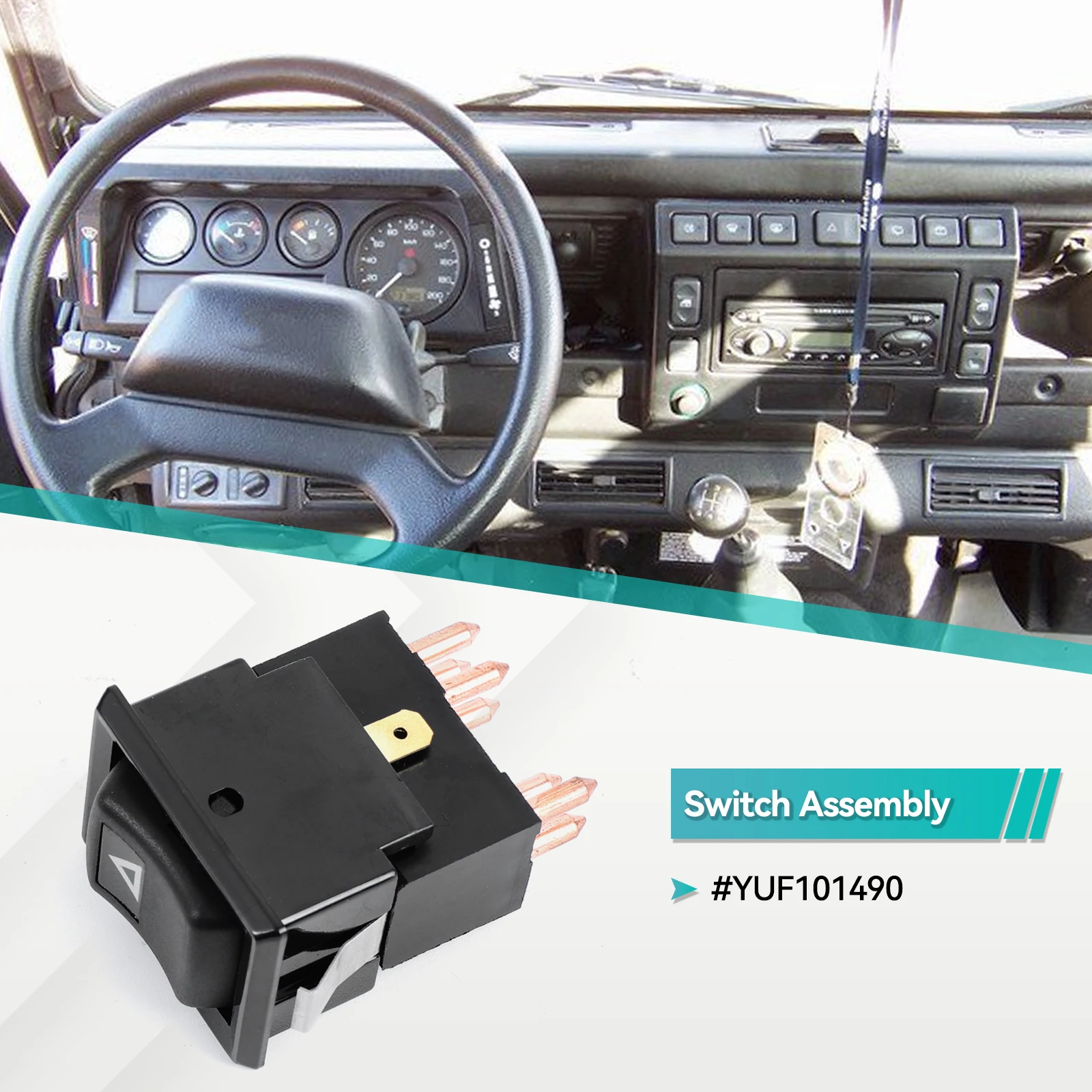 YUF 101490 Interruptor de emergencia de 7 pines para Land Rover Defender - imagen 2