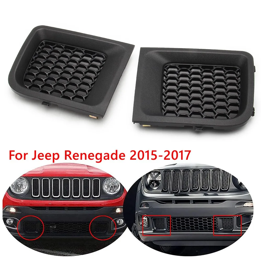Biseles de rejilla inferior del parachoques delantero para Jeep Renegade