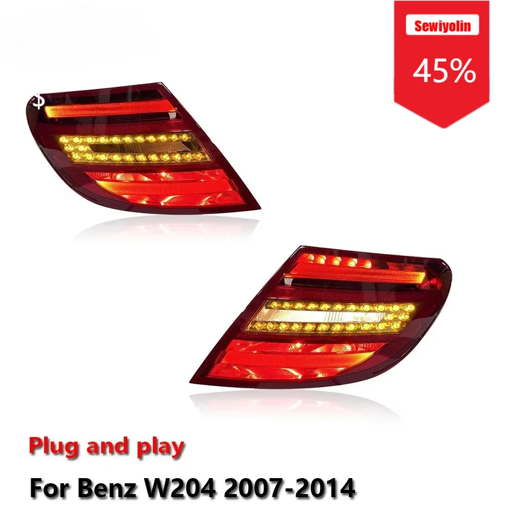 Luces traseras LED Sewiyolin para Mercedes C W204 2007-2014