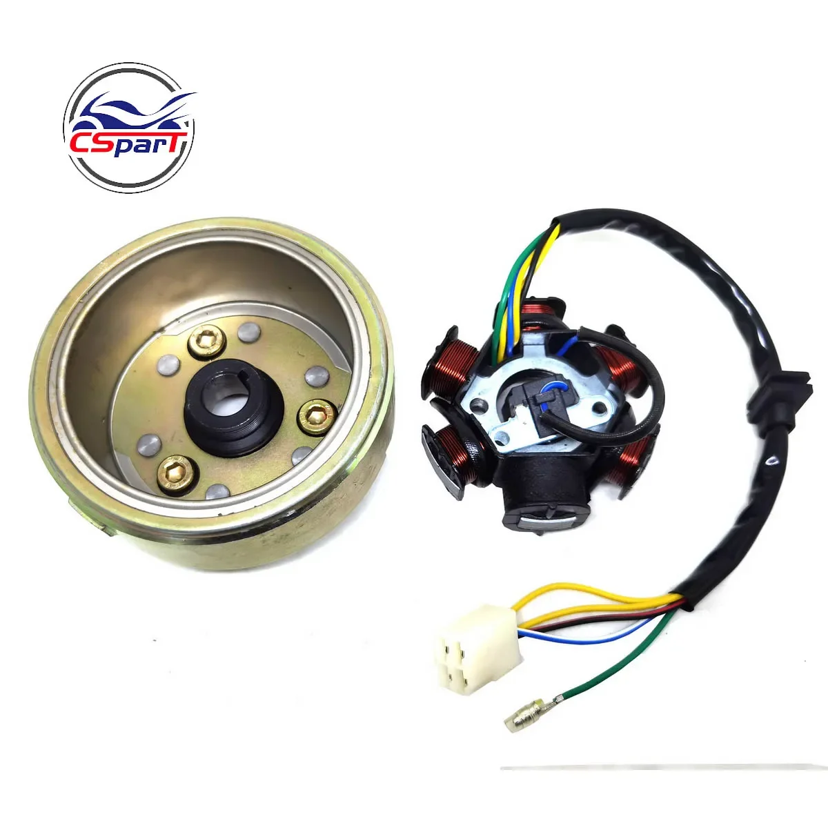Rotor y estator de magneto para minimoto Lifan Zongshen Loncin - imagen 2