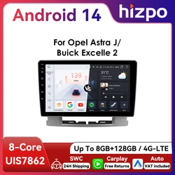 Radio Android 13 Hizpo 2 DIN de 9 pulgadas para Opel Astra J
