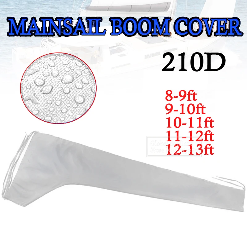 Funda impermeable para botavara de barco con protección UV, 8-13 pies