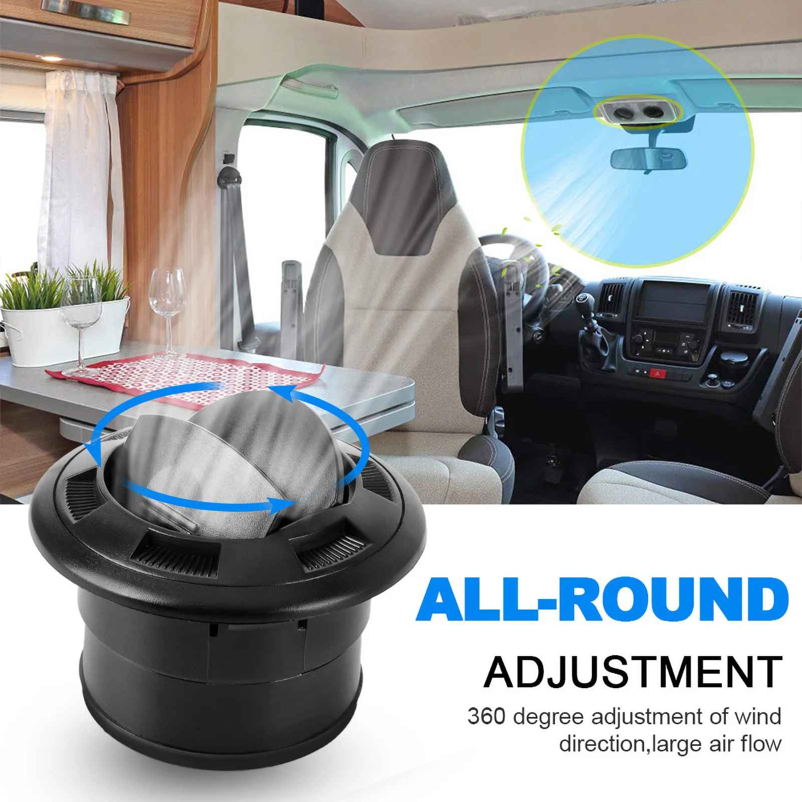 Pomo Ventilación Universal Salpicadero 75mm – Camper, Caravana y Camión - imagen 5