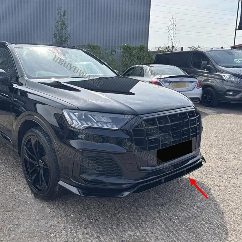 Splitter frontal ABS negro brillante para Audi SQ7 Q7 S Line 2019-2024 - imagen 4