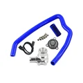 with blue hose