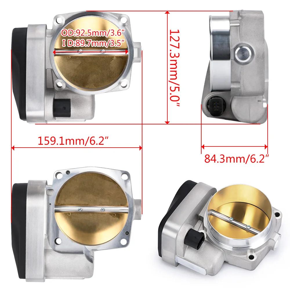 Cuerpo acelerador agrandado 90mm PQY – Dodge Ram Hemi V8 5.7L (03-12) - imagen 5