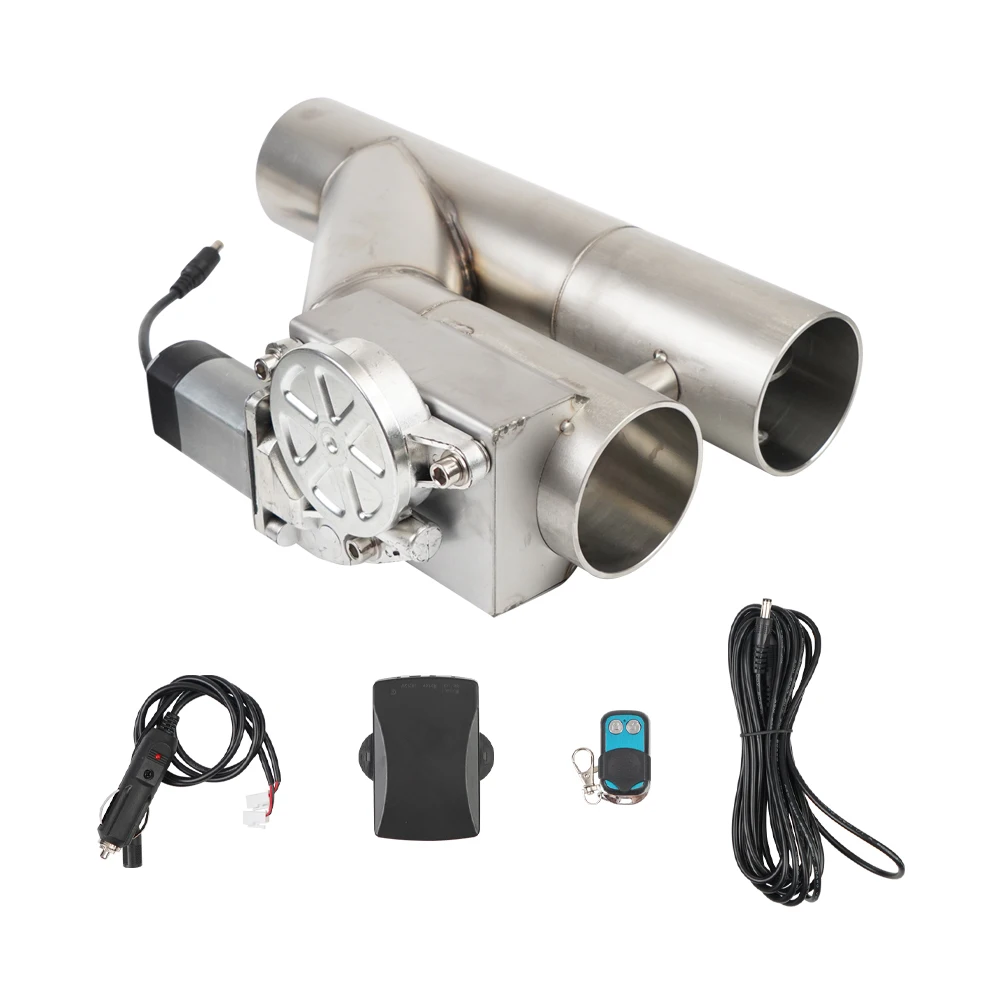 Kit válvula escape eléctrica doble 2,5-3" acero inoxidable corte - imagen 3