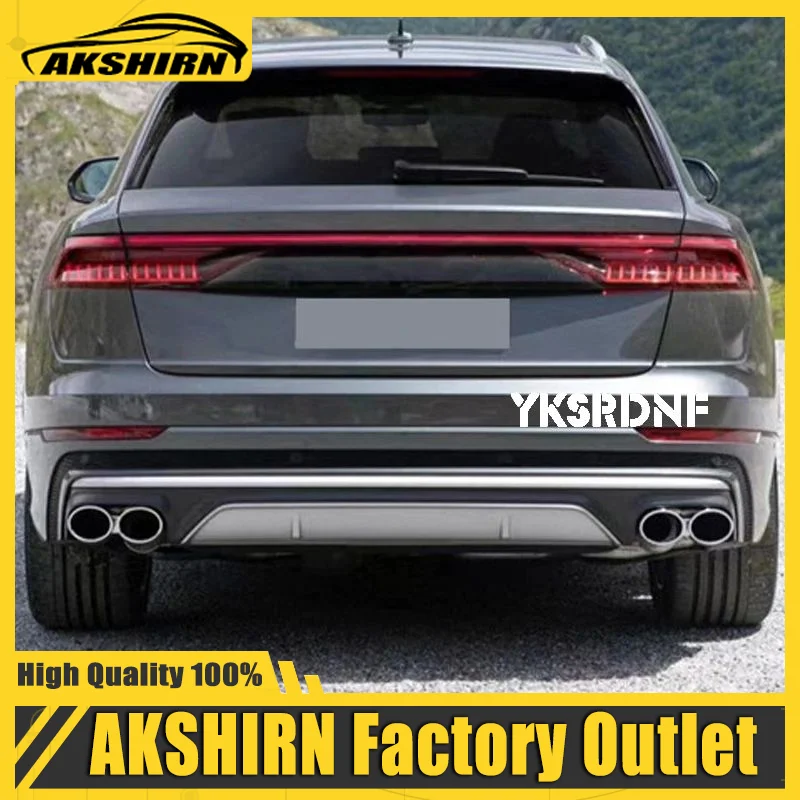 Difusor trasero negro labio y puntas de escape – Audi Q8/SQ8 2019-2023