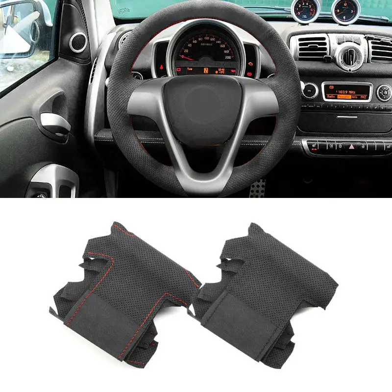 Funda volante gamuza con costuras para Smart Fortwo