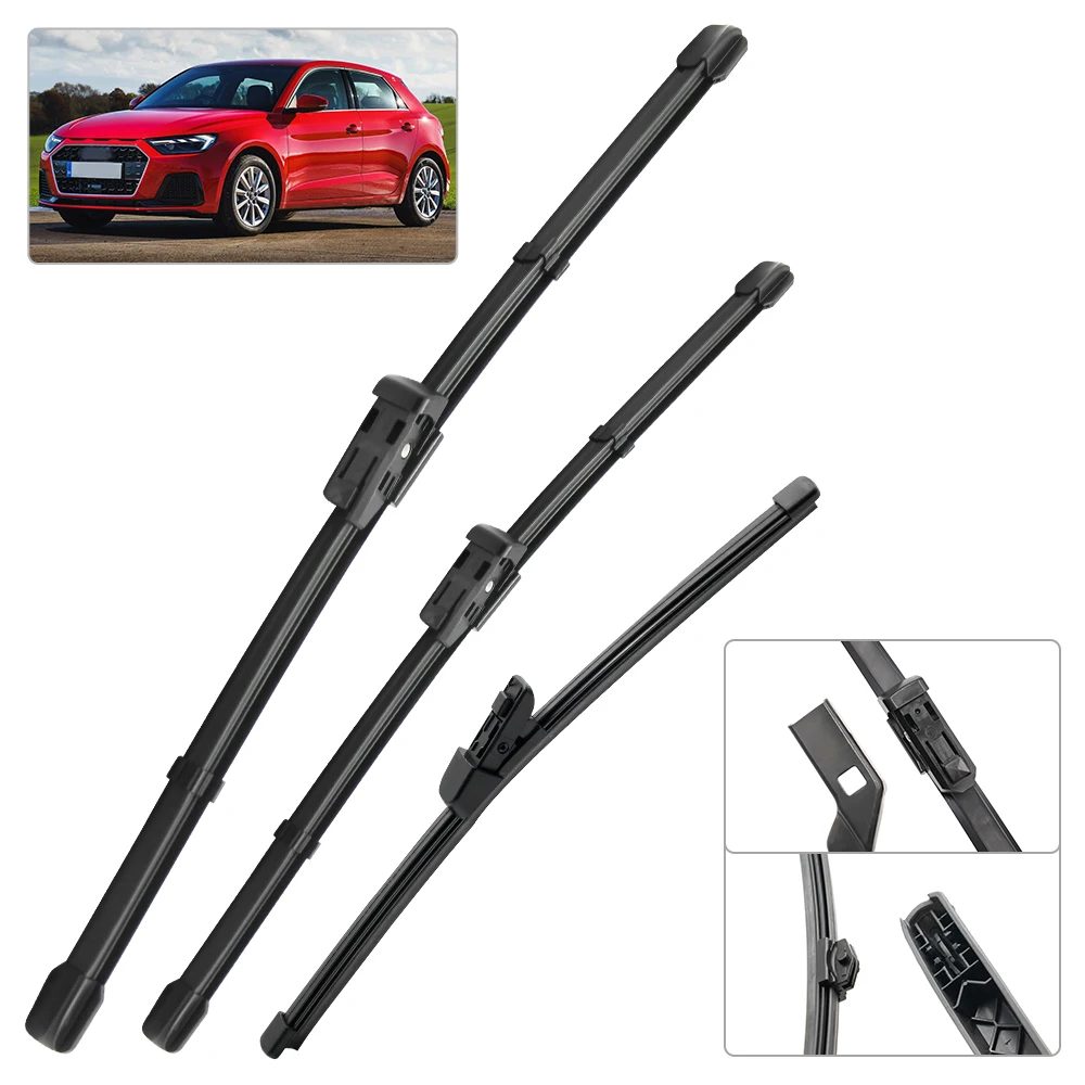 Kit escobillas limpiaparabrases Audi A1 2019-2023 – 26 + 18 + 11 pulg - imagen 2