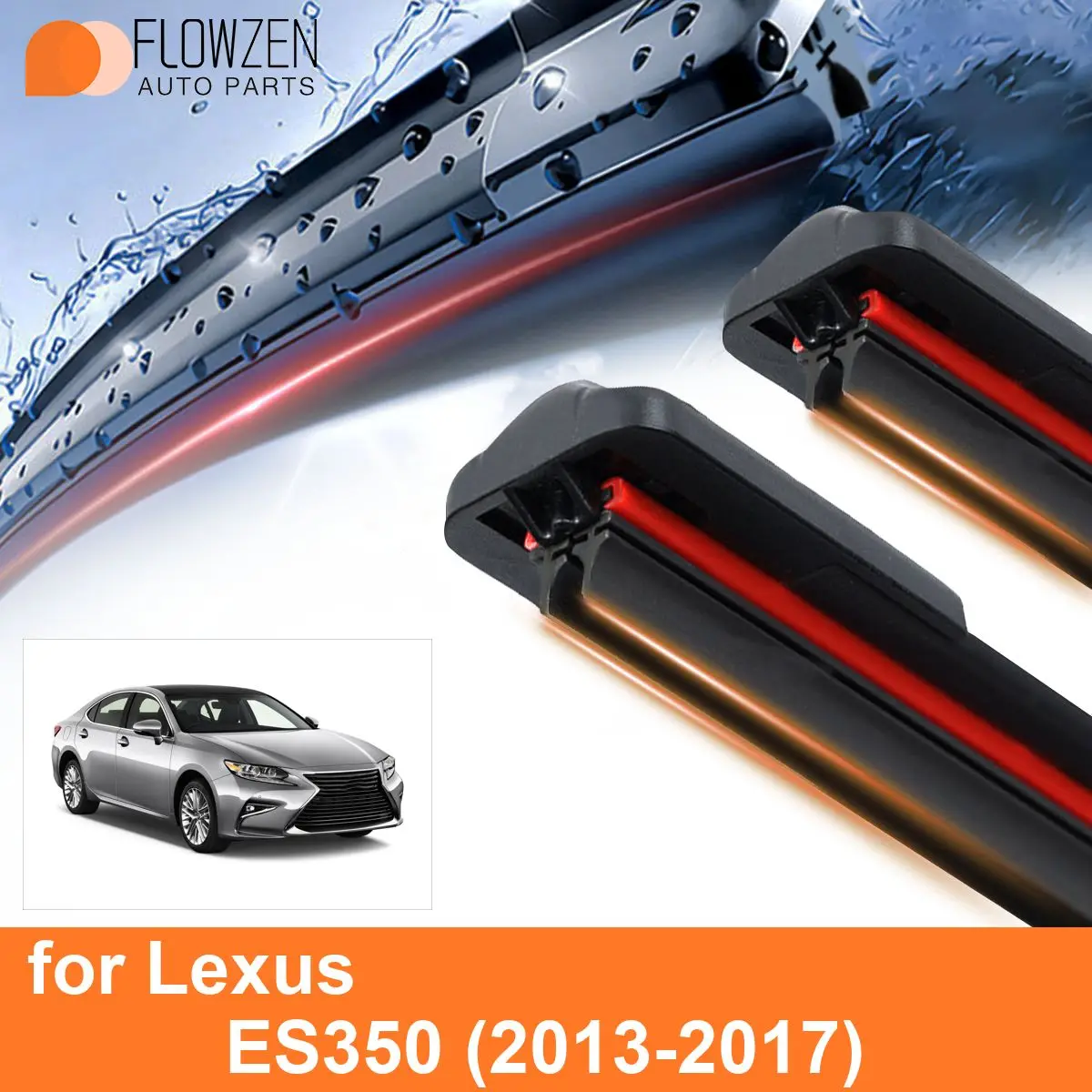 Limpiaparabrisas sin marco goma doble para Lexus ES350 2013-2017