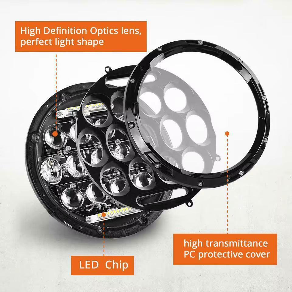 Faro LED Halo 7 pulgadas con DRL para Street Glide y Road King - imagen 2