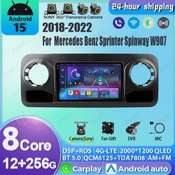 Radio Multimedia Android CarPlay para Mercedes-Benz Sprinter 2018-2022