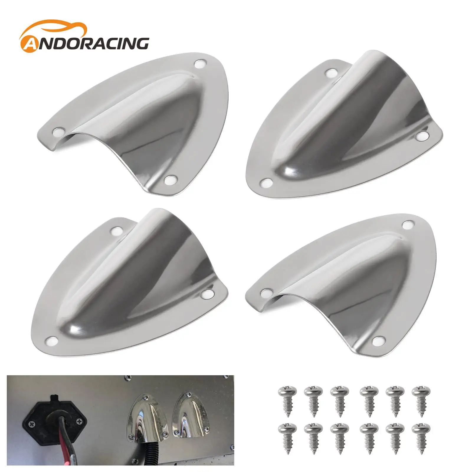 Cubierta de ventilacion marina concha de almeja UV inox 316 tornillos