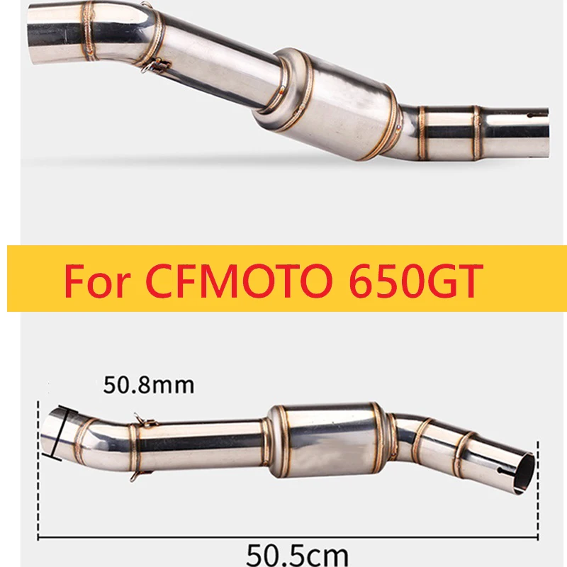 Tubo conexión escape CFMOTO 650TR/GT – pieza tramo medio 650cc