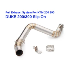 Para KTM Duke 125 250 390 2013 2014 2015 2016 sistema de escape completo para motocicleta ventilación tubo medio enlace conectar accesorios de Motor