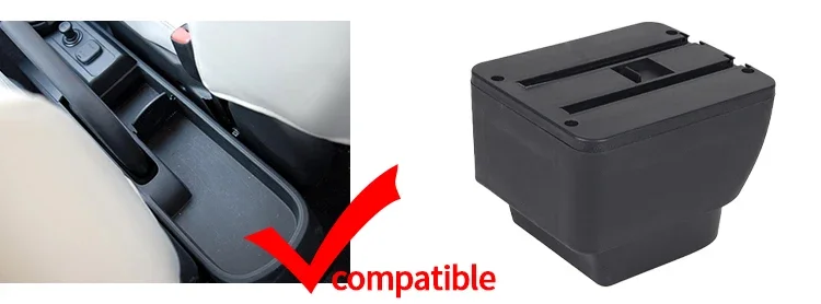 Caja de reposabrazos para Mazda 2 instalada en la consola central