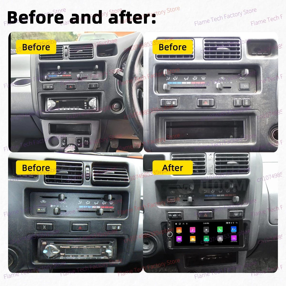 Carplay Android Auto Android Car Multimedia 1 Din Radio para Toyota RAV4 1994-2000 6,86 "pantalla estéreo unidad principal Autoradio - imagen 2