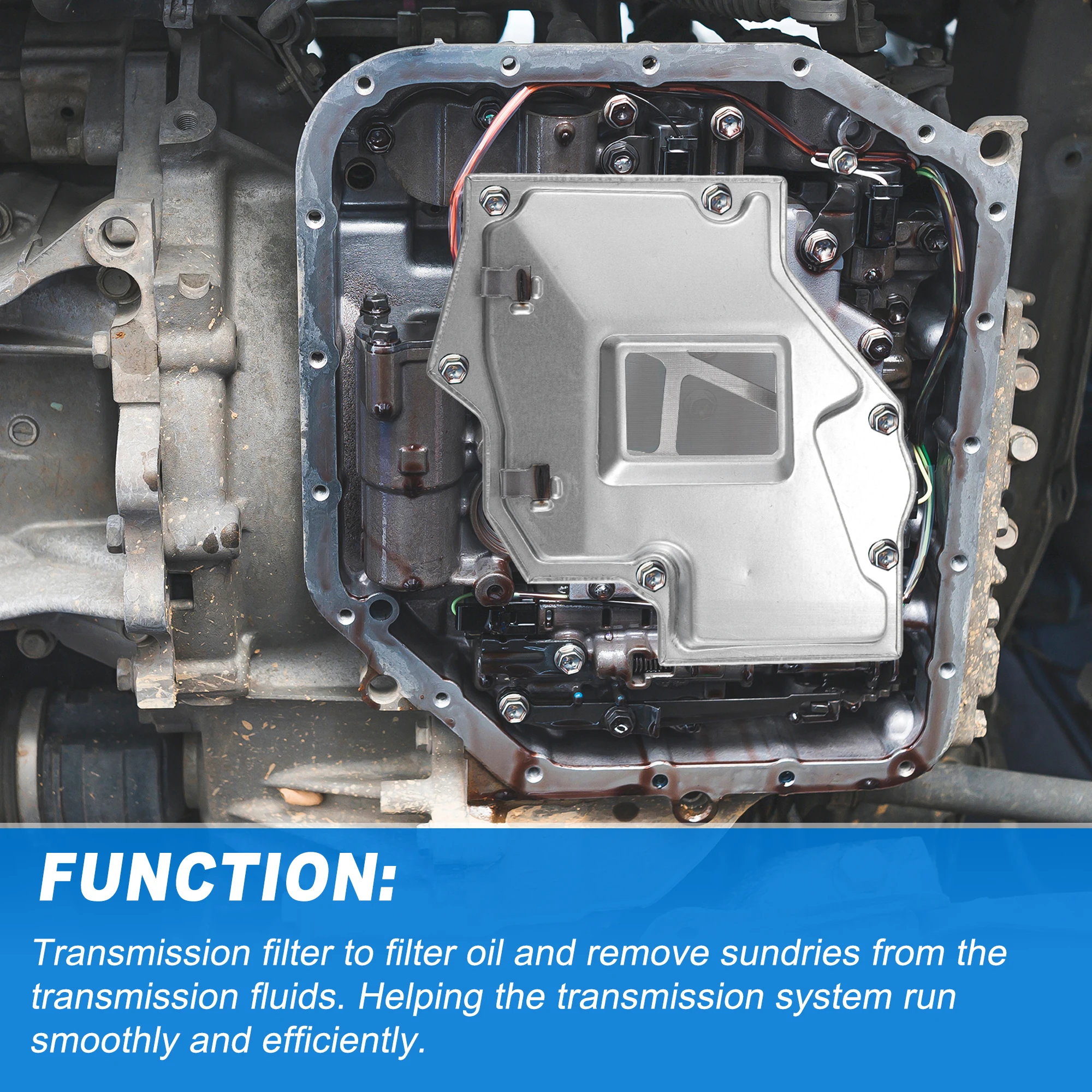 UXCELL A43DE A46DE Filtro de transmisión automática Cárter de aceite apto para Chevrolet Tracker 1999-2004 No. 3530330060 /0K 01519815 - imagen 4