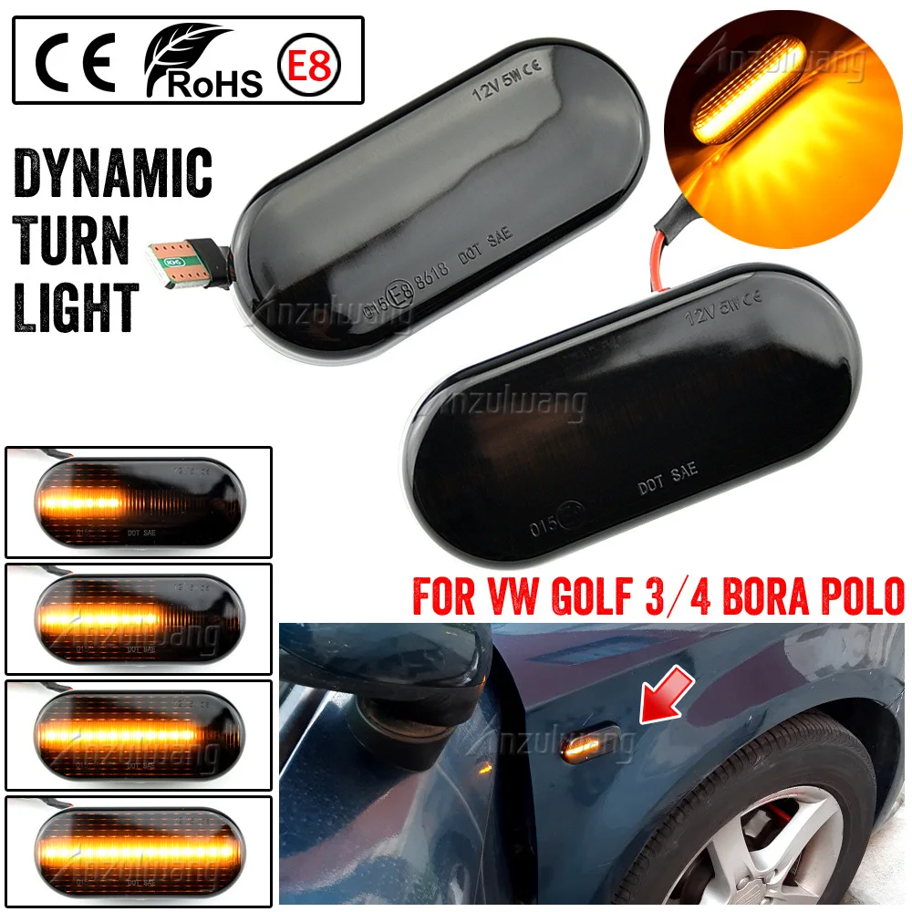 Intermitentes LED secuenciales dinámicos para VW Golf Passat Polo Bora - imagen 3