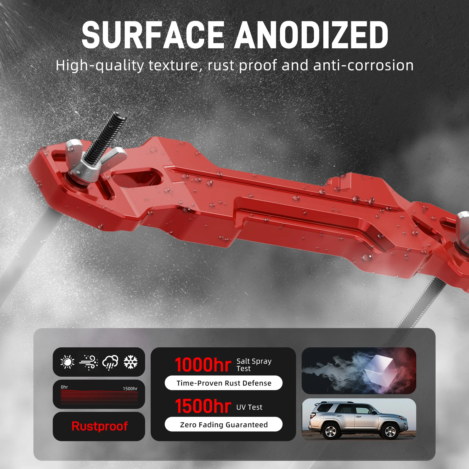 Kit sujeción batería BEVINSEE de aluminio – Toyota 4Runner 4.0 V6 - imagen 5