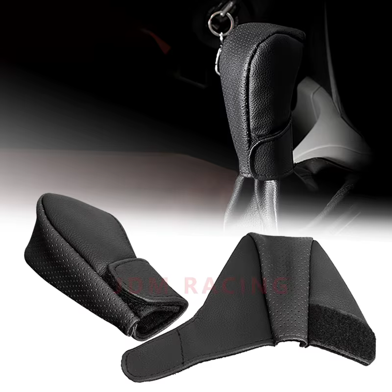 Funda negra de cuero sintético para pomo de cambio automático universal