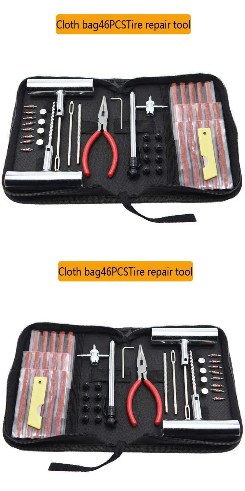 Kit reparación neumáticos coche 46 piezas - imagen 5