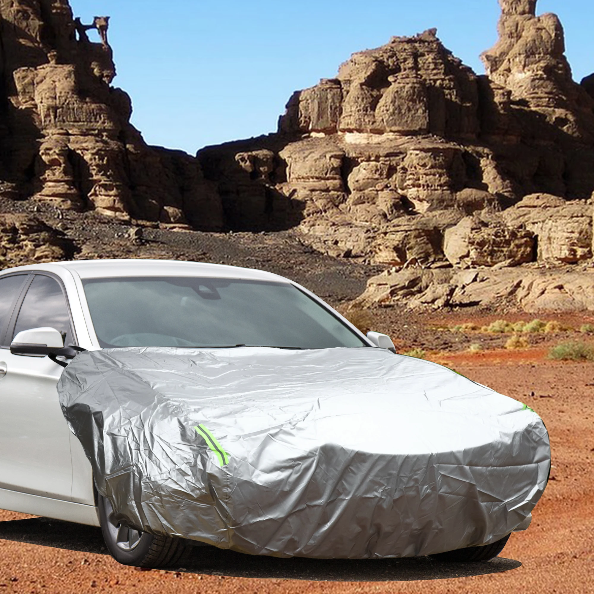 UXCELL Funda de capó impermeable para coche, 220 x 160 cm - imagen 2