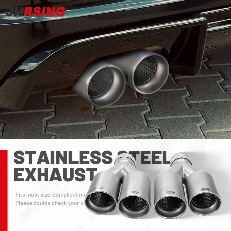 Embellecedor de escape doble en V de acero inoxidable para BMW