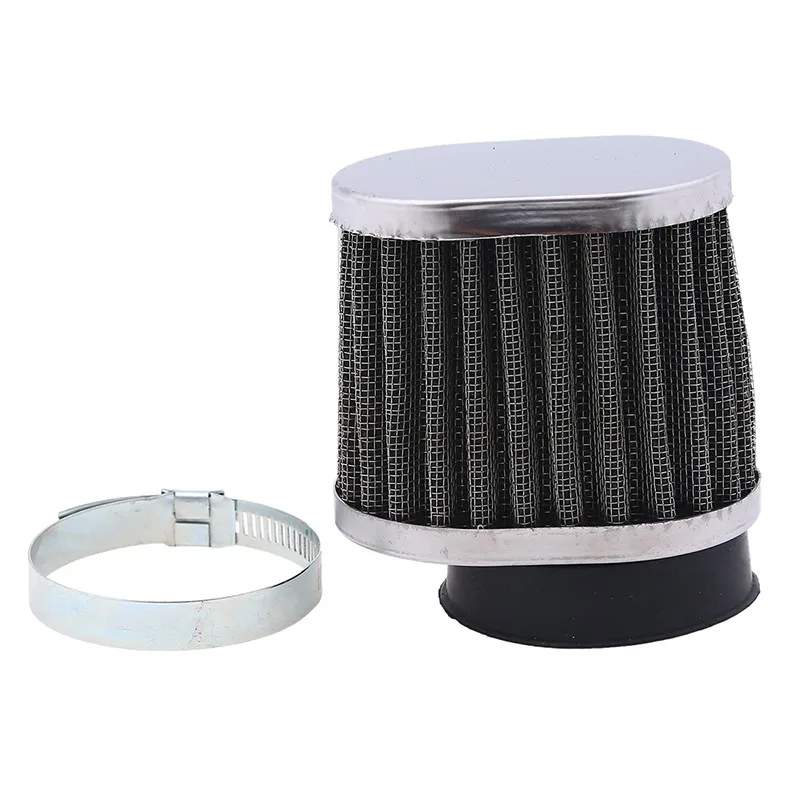 Filtro de aire instalado en una configuración de admisión para moto