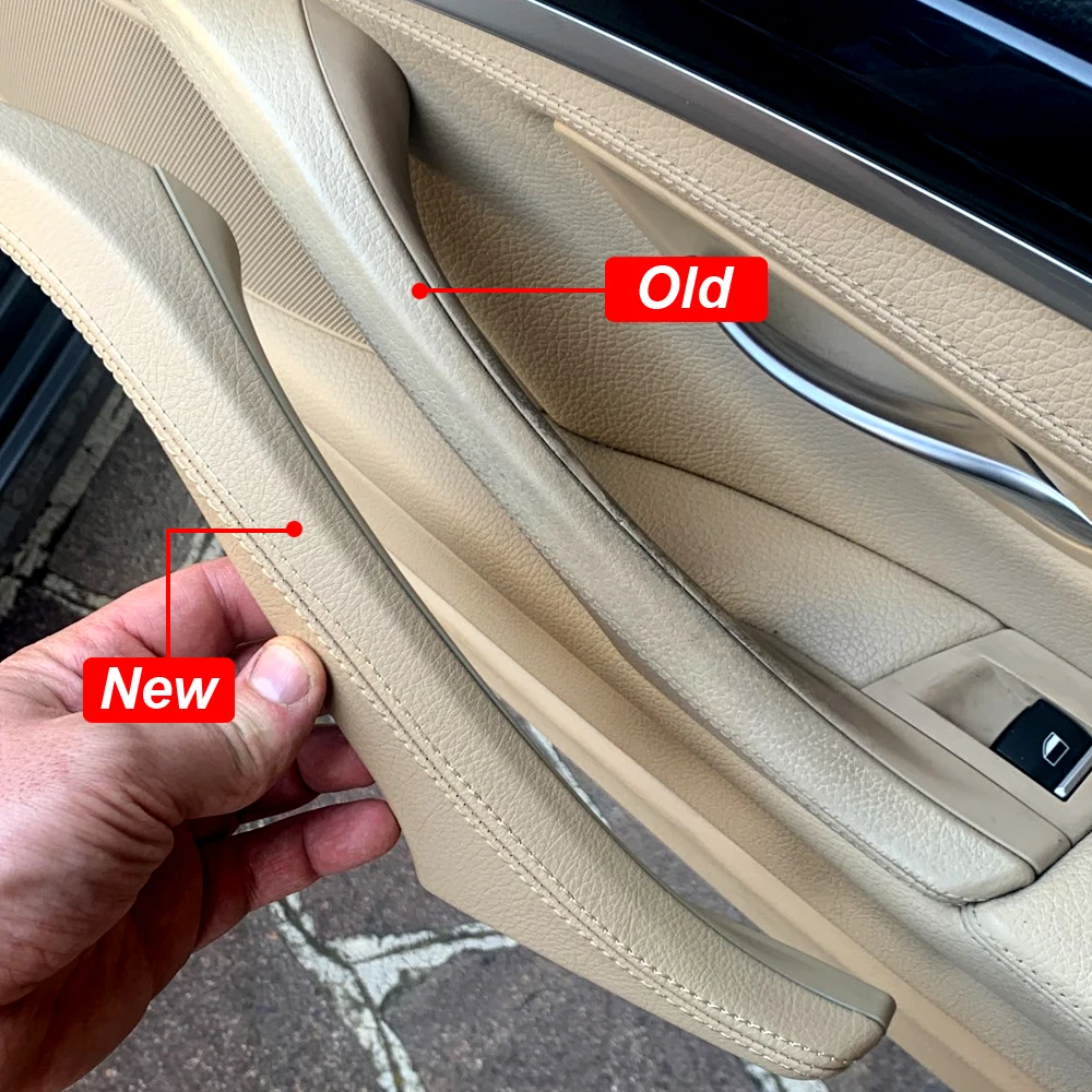 Tirador puerta interior piel BMW 5 Serie F10 F11 F18 520i 535i - imagen 3