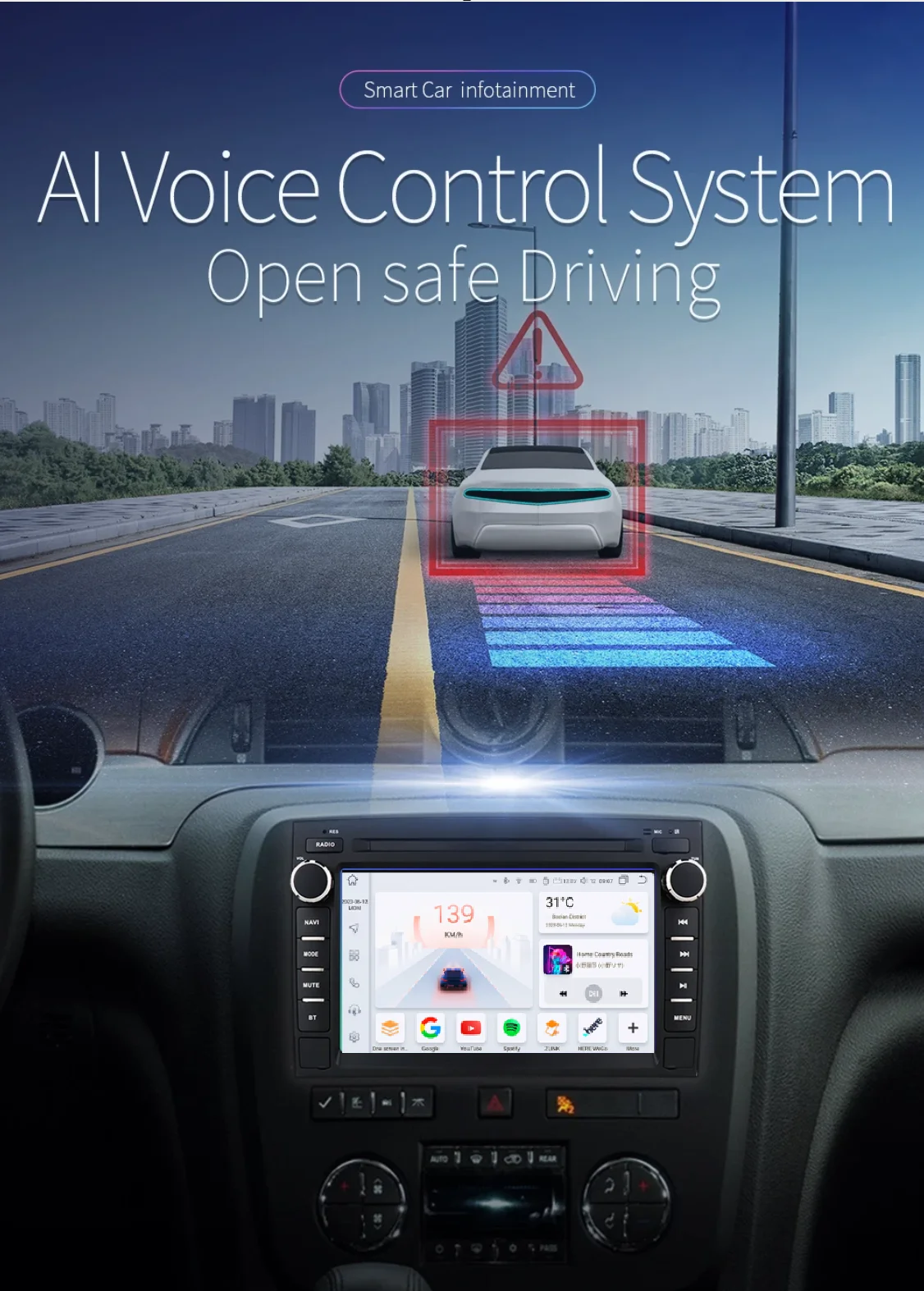 Radio Android 7" con CarPlay y GPS - Chevrolet Silverado