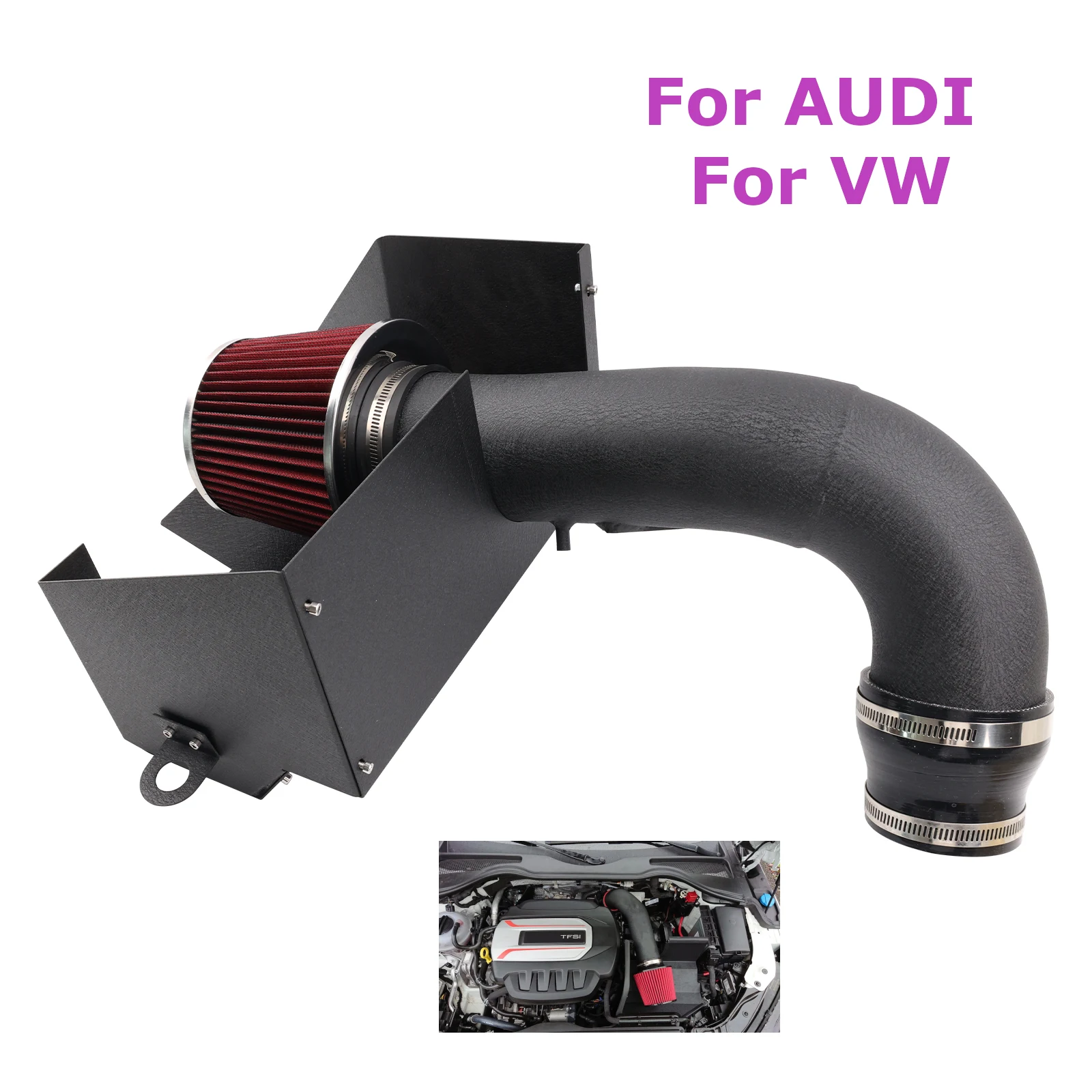 Kit admisión aire frío para VW Jetta GLI, Audi A3 y TT sin MAF