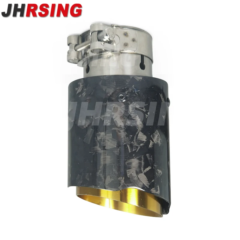 Embellecedor de escape de fibra de carbono forjada para coche - imagen 3