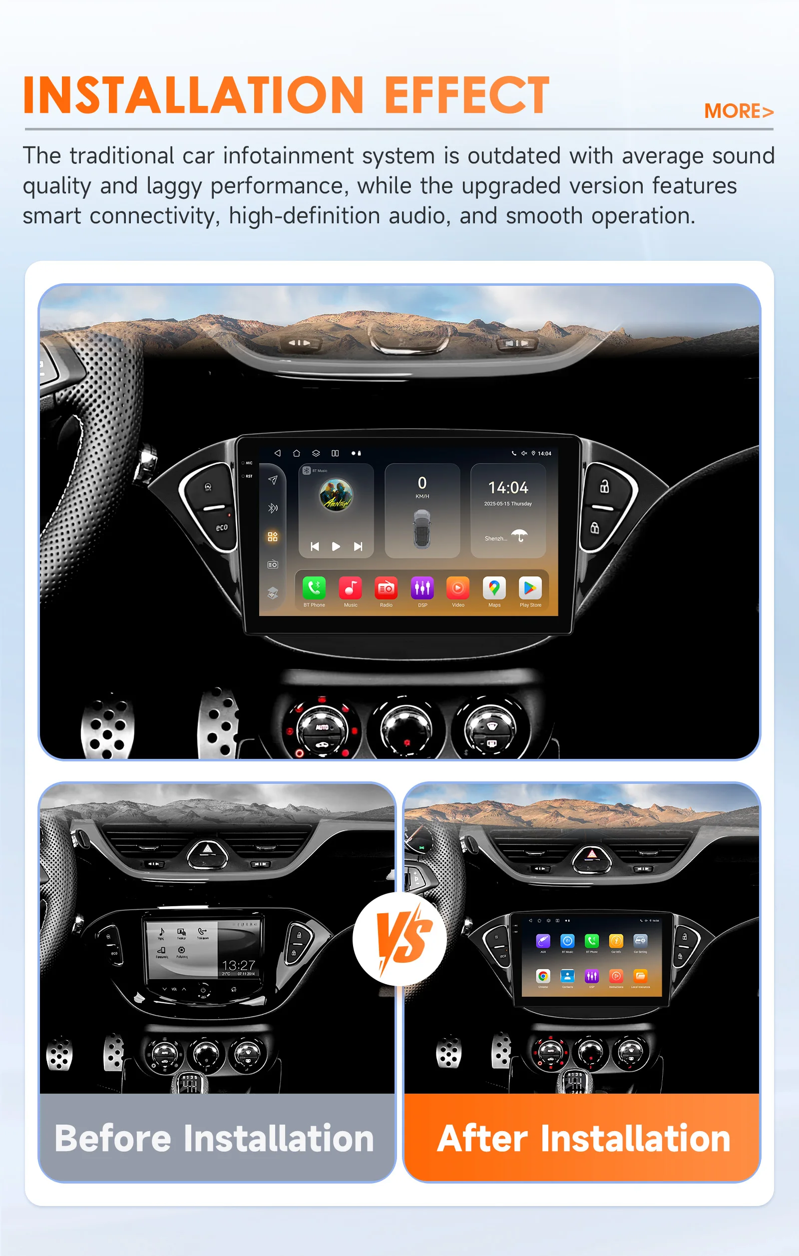 Autoradio 2DIN Android 14 Hizpo – Opel Adam y Corsa - imagen 2