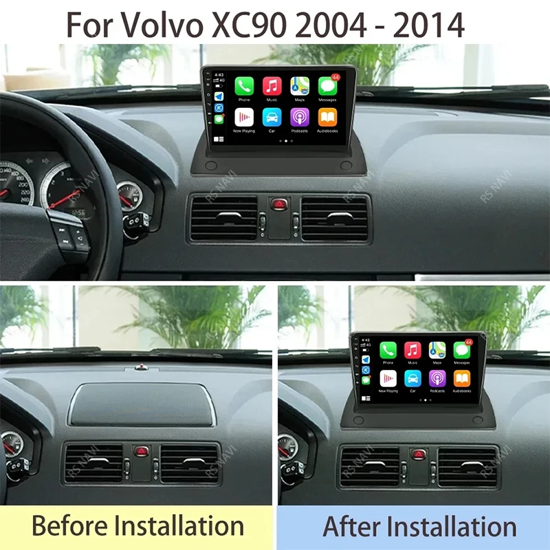 Radio de coche con pantalla para Volvo XC90