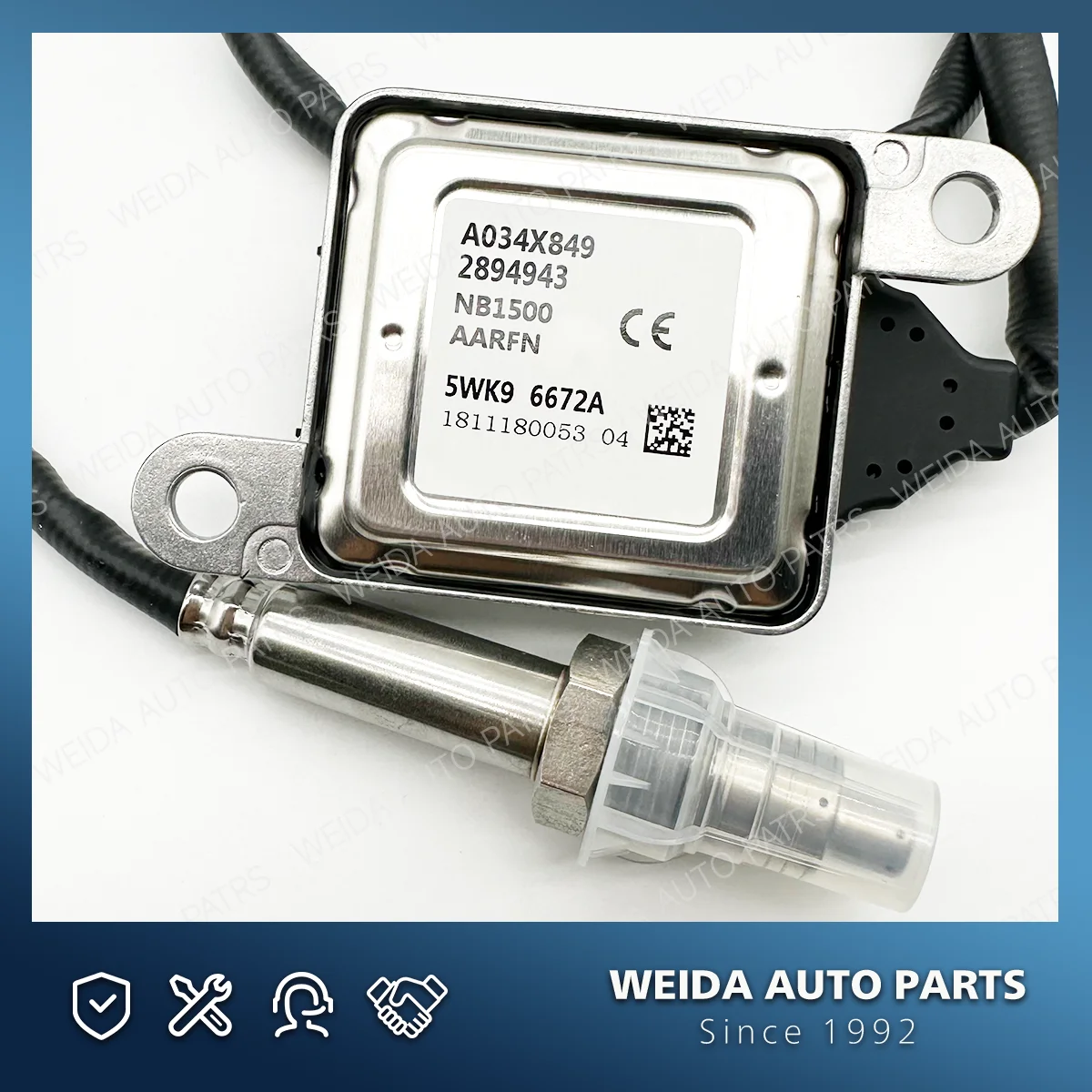 Sensor NOx 5WK96672A 12V para motores Cummins